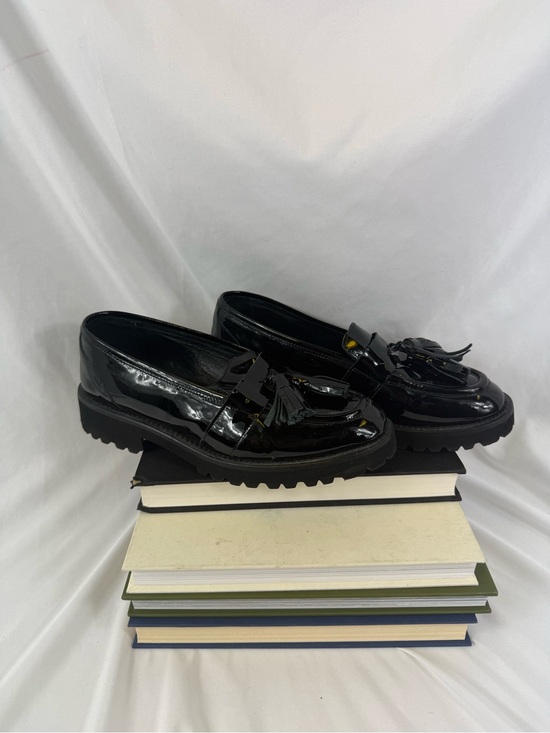 Minelli Shoes - Minelli Black Patent Leather Tassel Loafers Made in Italy sz 37 US 6.5-7